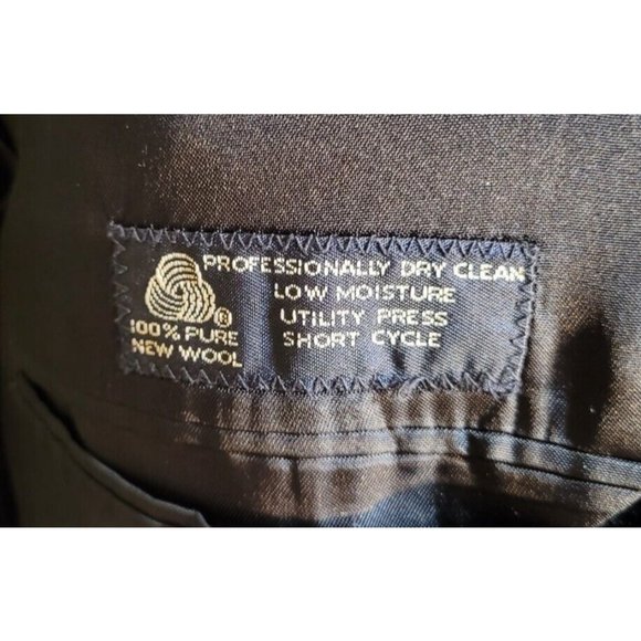 JOS A. BANK MEN'S 41L SPORT COAT BLACK WITH STRIPES TWO-BUTTON 100% WOOL B521 - Picture 6 of 9